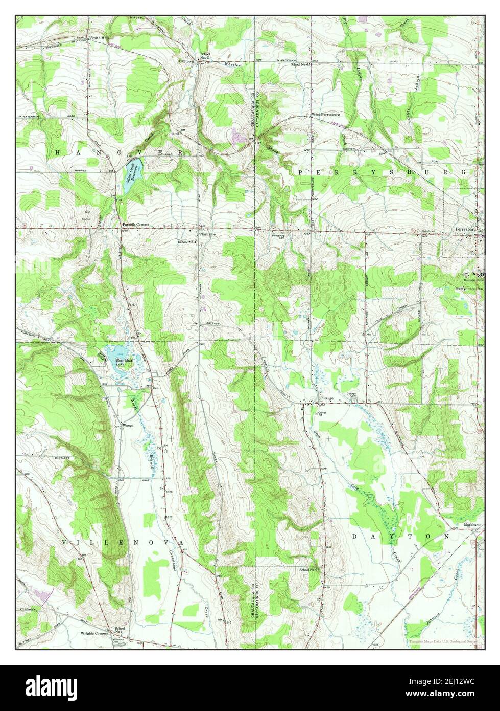 Perrysburg, New York, map 1954, 124000, United States of America by