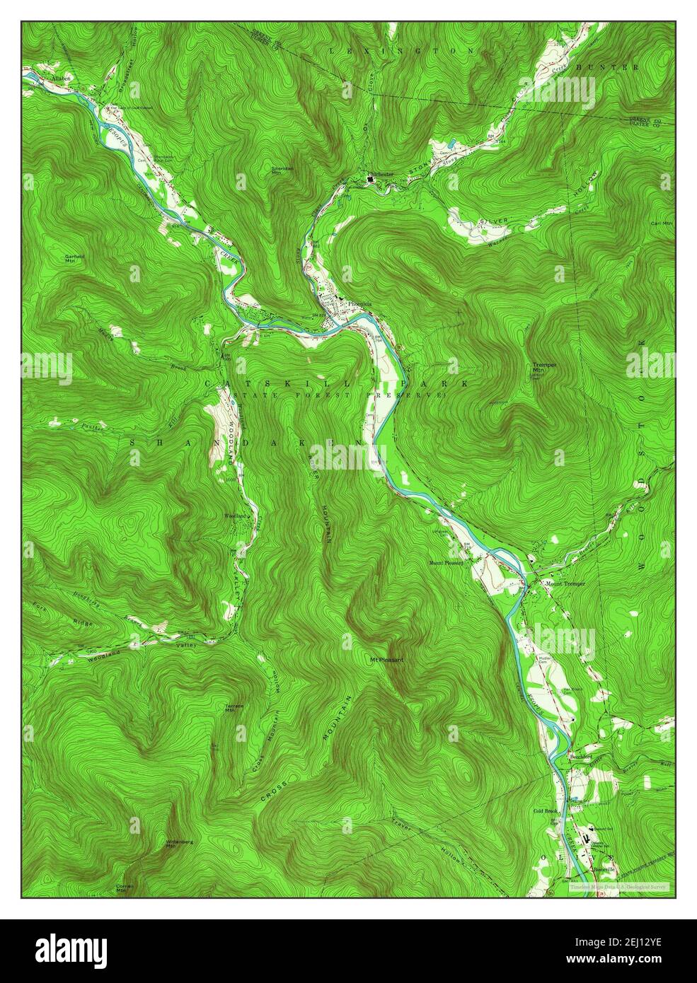 Phoenicia, New York, map 1960, 124000, United States of America by
