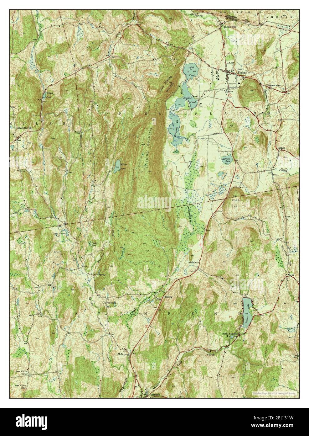 Pine Plains, New York, map 1948, 124000, United States of America by Timeless Maps, data U.S