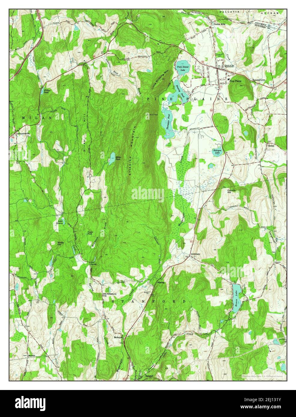 Pine Plains, New York, map 1960, 124000, United States of America by Timeless Maps, data U.S