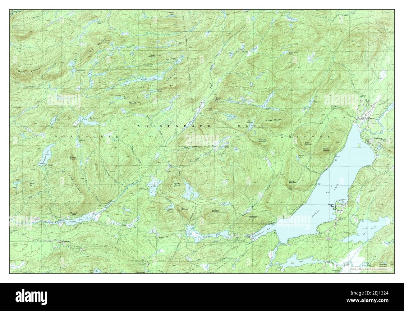 Piseco Lake, New York, map 1990, 125000, United States of America by