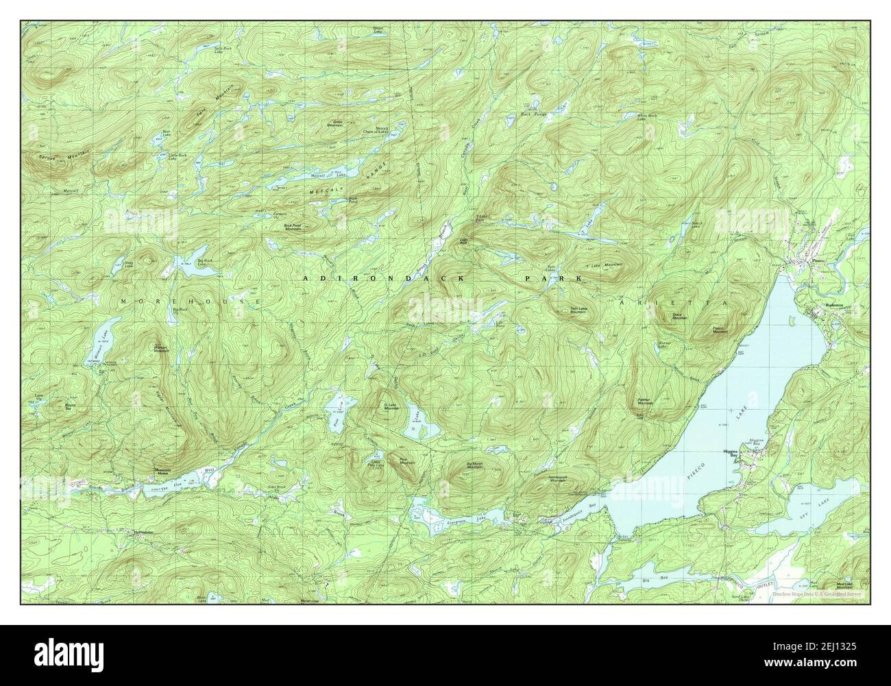 Piseco Lake, New York, map 1990, 125000, United States of America by