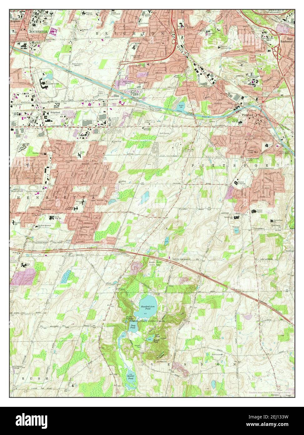 Pittsford, New York, map 1971, 124000, United States of America by