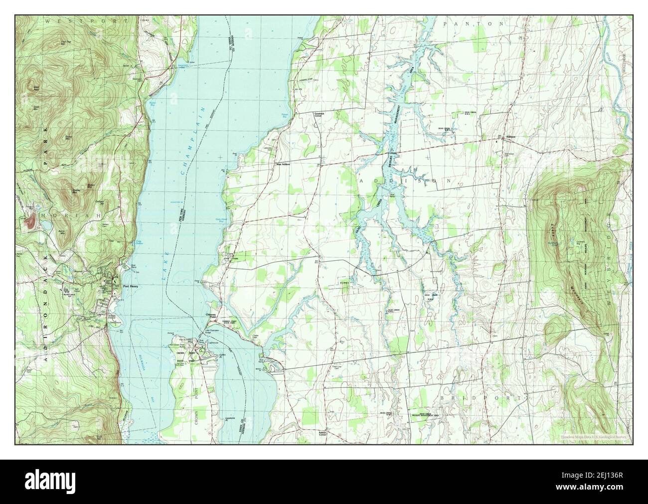 Port Henry, New York, map 1980, 125000, United States of America by Timeless Maps, data U.S