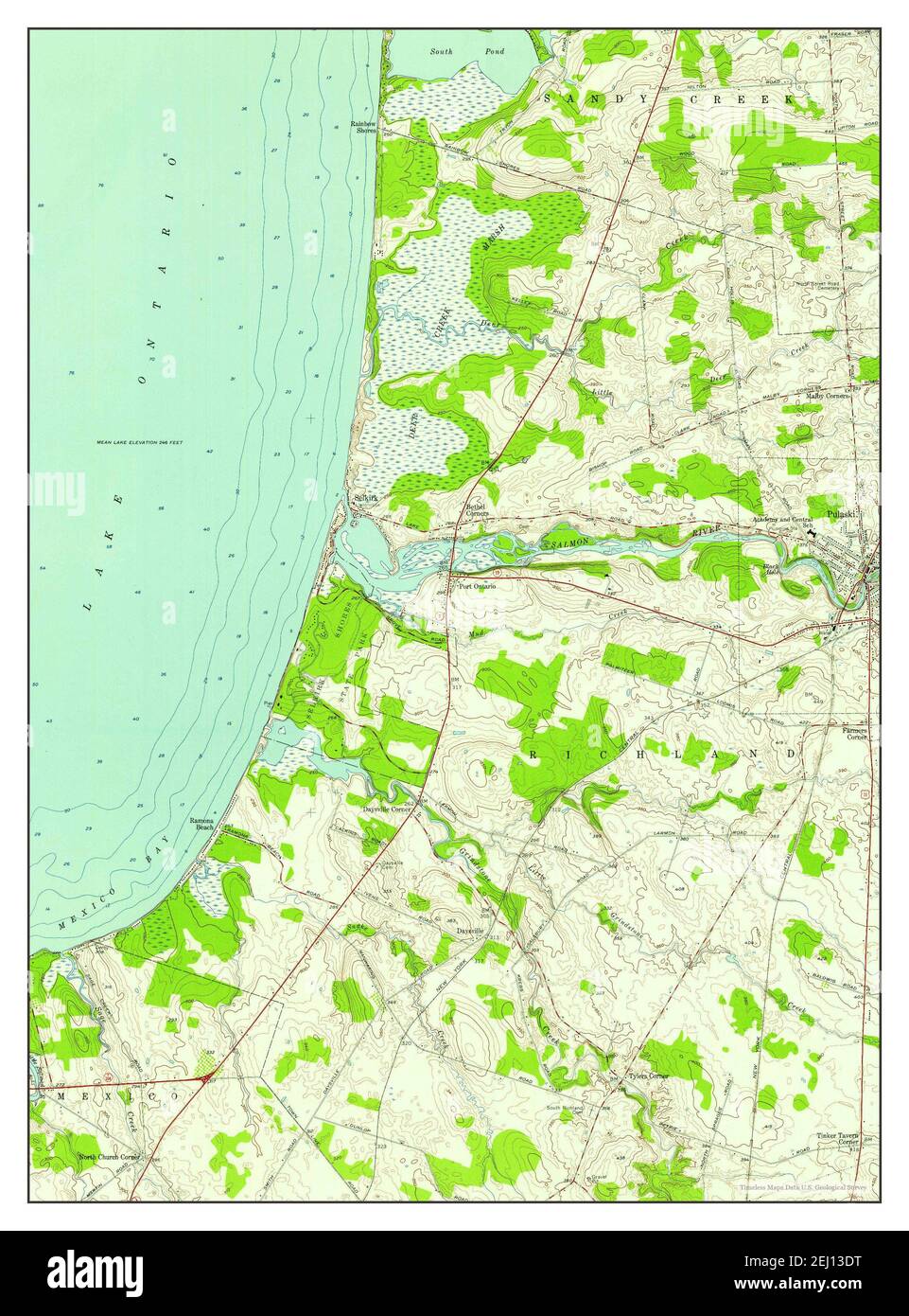 Pulaski, New York, map 1956, 124000, United States of America by