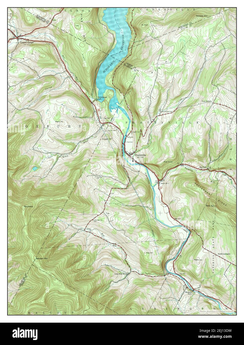 Prattsville, New York, map 1945, 124000, United States of America by Timeless Maps, data U.S