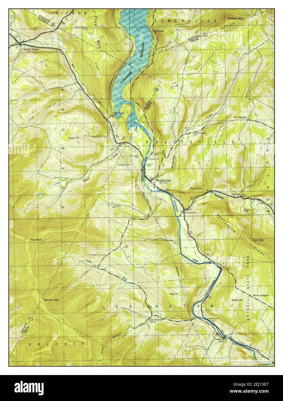 Map of prattsville hires stock photography and images Alamy