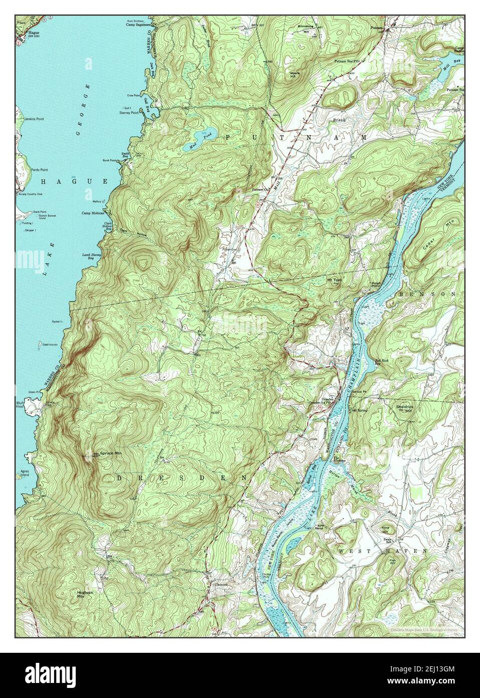 Putnam, New York, map 1950, 124000, United States of America by