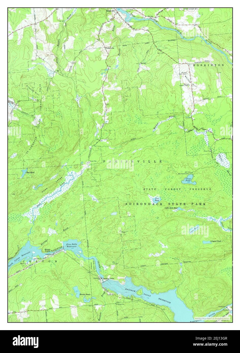 Rainbow Falls, New York, map 1964, 1:24000, United States of America by