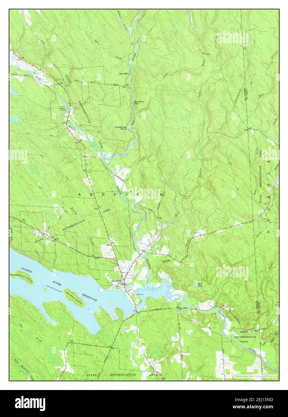 Redfield, New York, map 1960, 124000, United States of America by