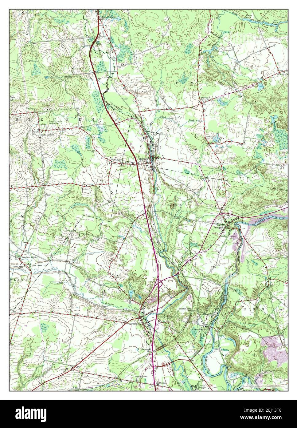Remsen, New York, map 1955, 124000, United States of America by