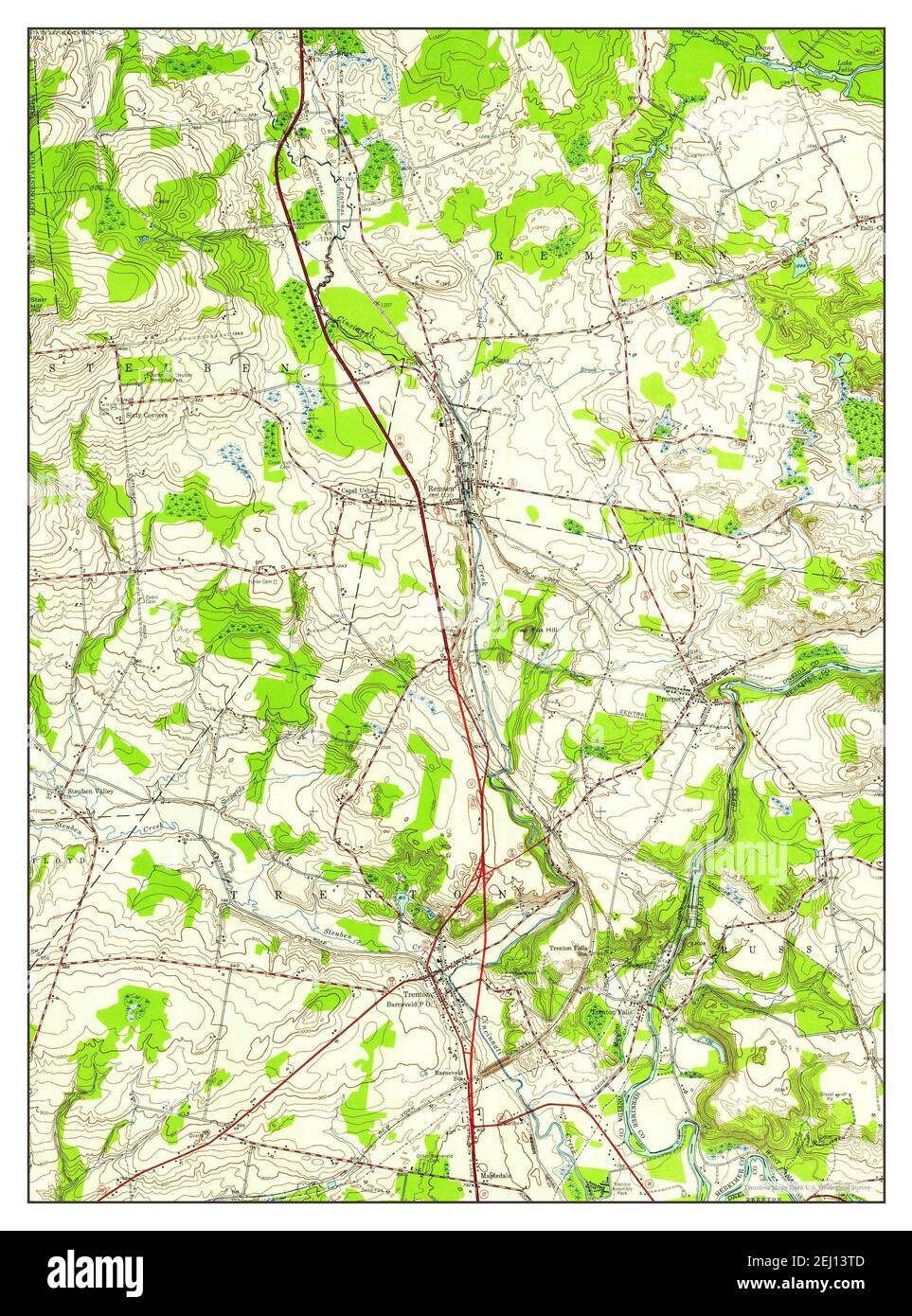 Remsen, New York, map 1955, 124000, United States of America by