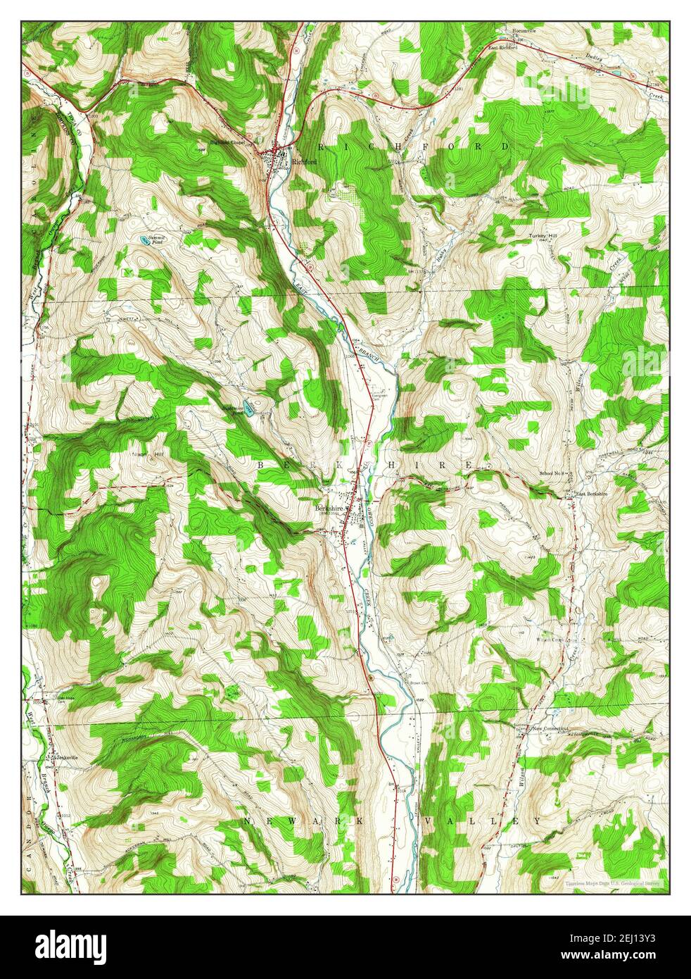 Richford, New York, map 1950, 124000, United States of America by