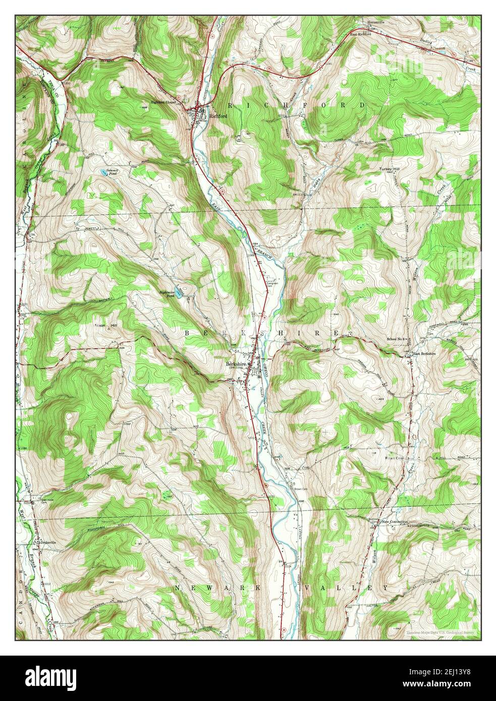 Richford, New York, map 1950, 124000, United States of America by