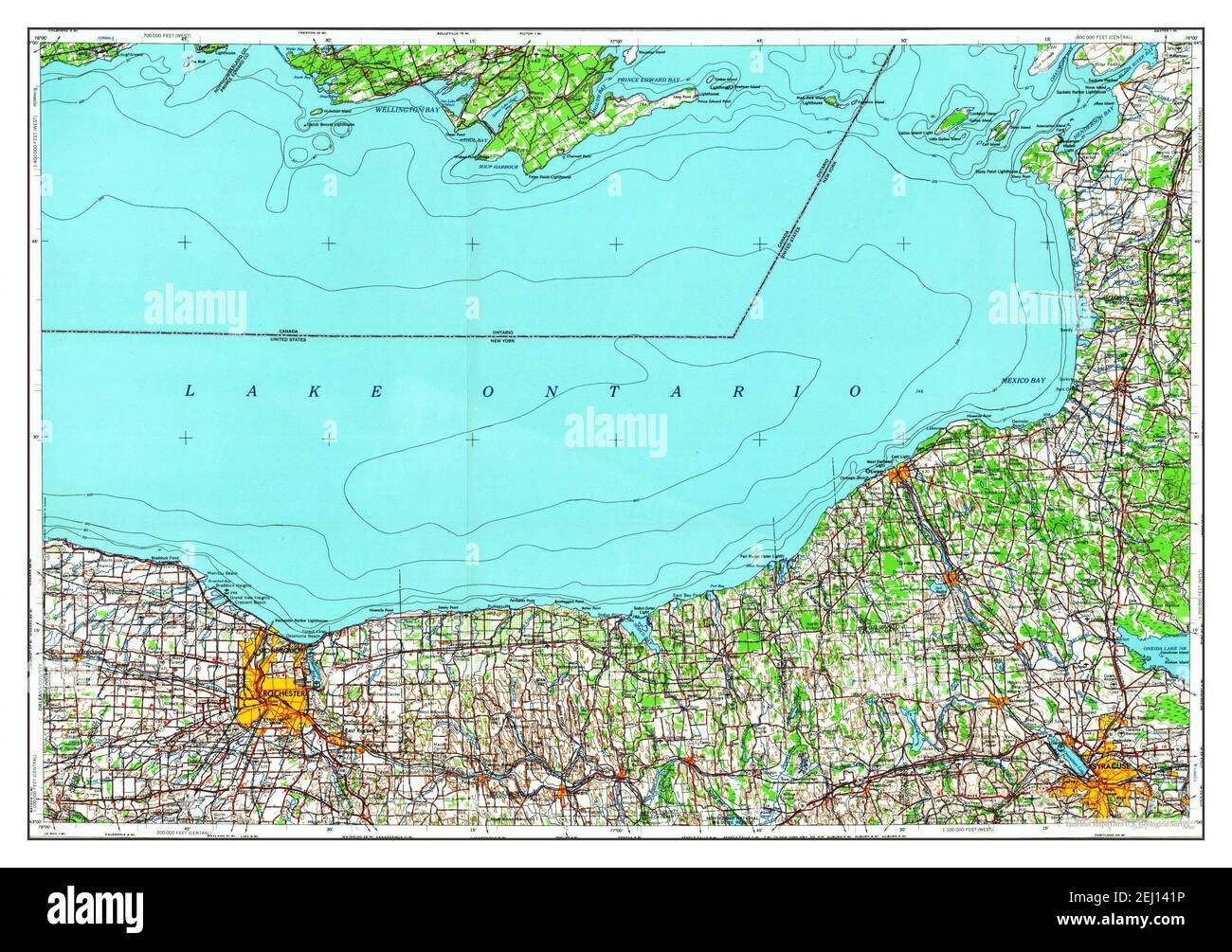 Rochester New York map 1965 - Rochester New York Map 1965 1250000 United States Of America By Timeless Maps Data Us Geological Survey 2EJ141P