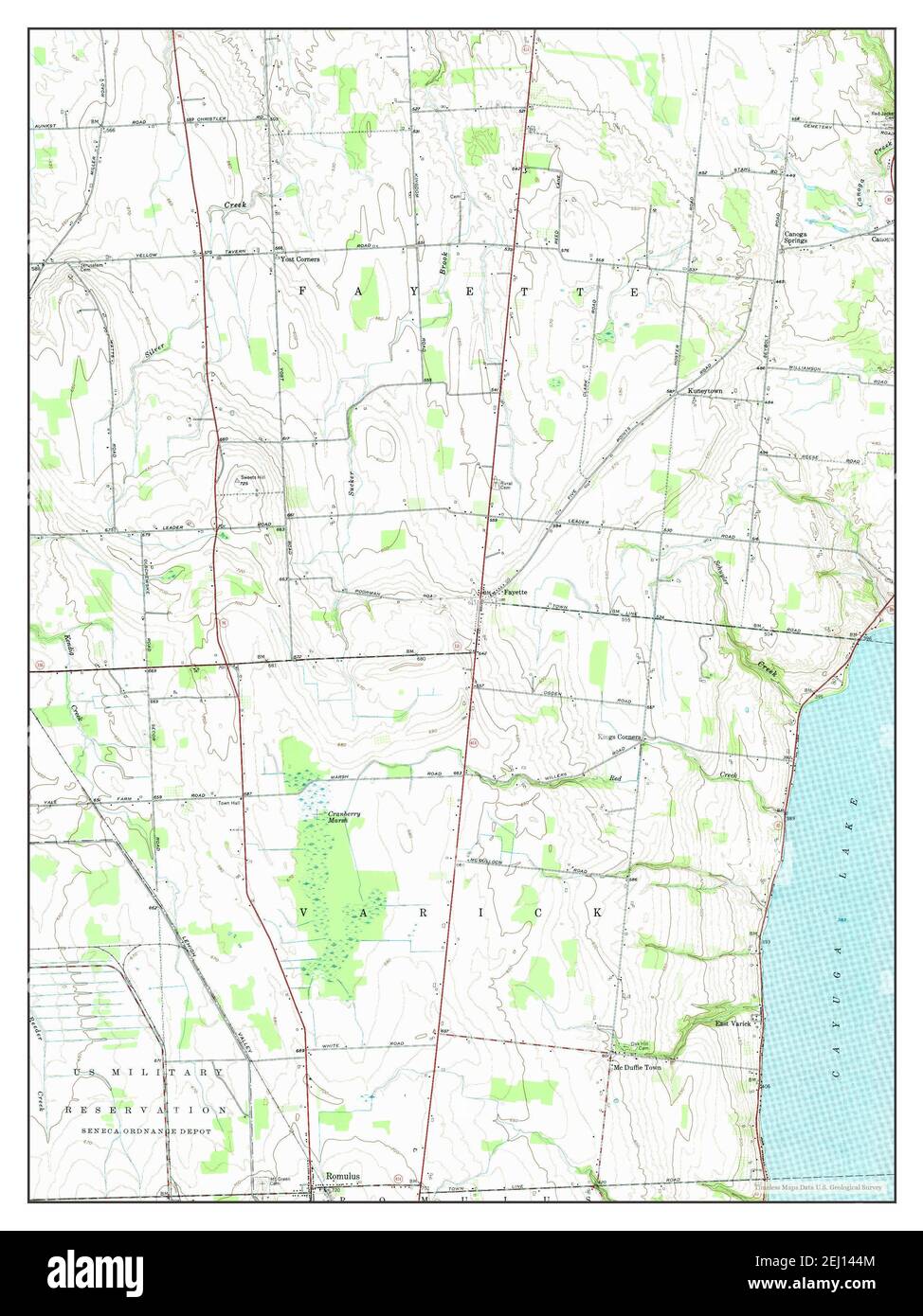 Romulus, New York, map 1953, 124000, United States of America by