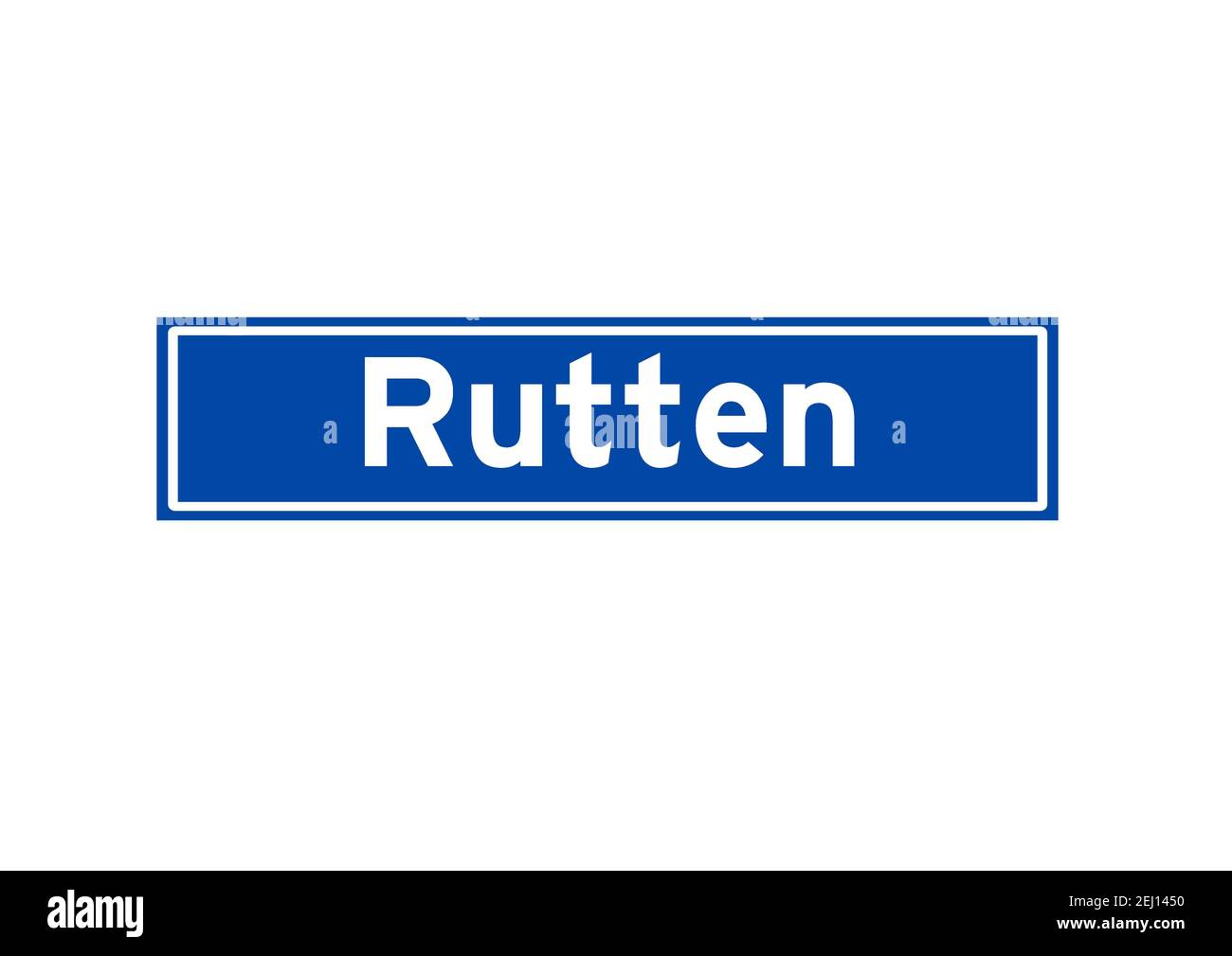Rutten isolated Dutch place name sign. City sign from the Netherlands ...