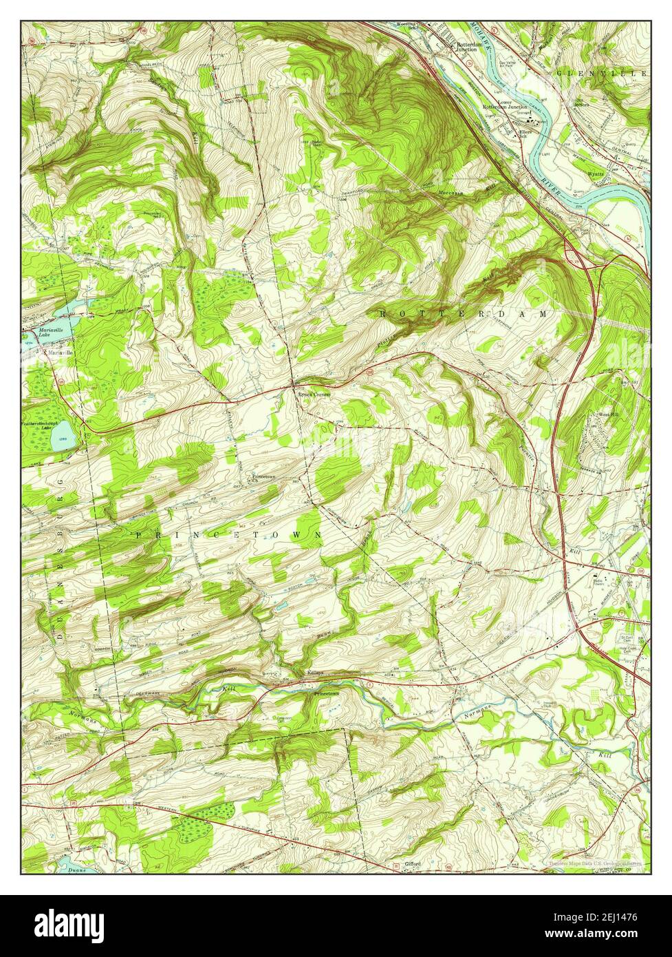 Rotterdam Junction, New York, map 1954, 124000, United States of