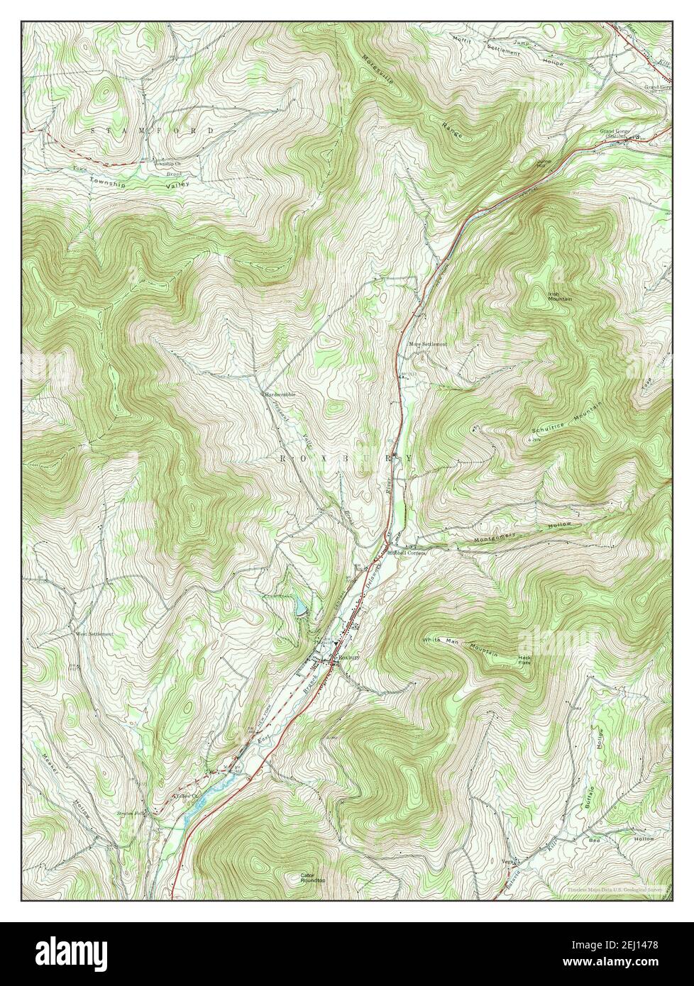 Roxbury, New York, map 1945, 124000, United States of America by Timeless Maps, data U.S