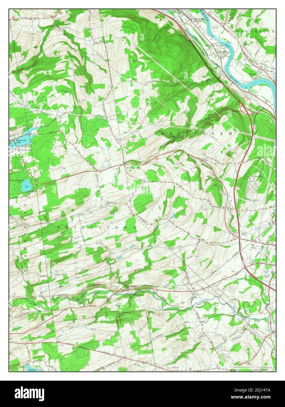 Rotterdam Junction, New York, map 1954, 124000, United States of