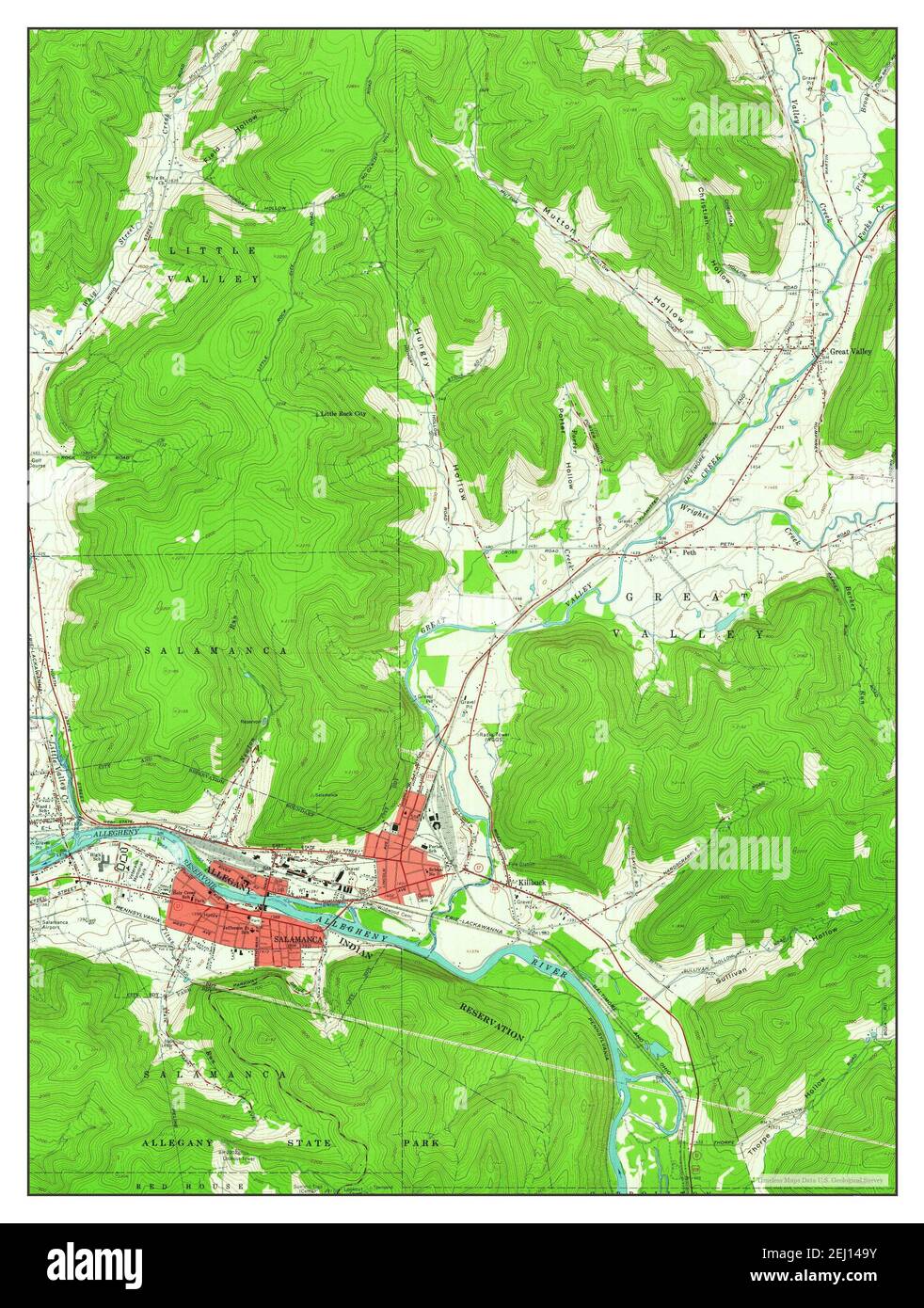 Salamanca new york map hires stock photography and images Alamy