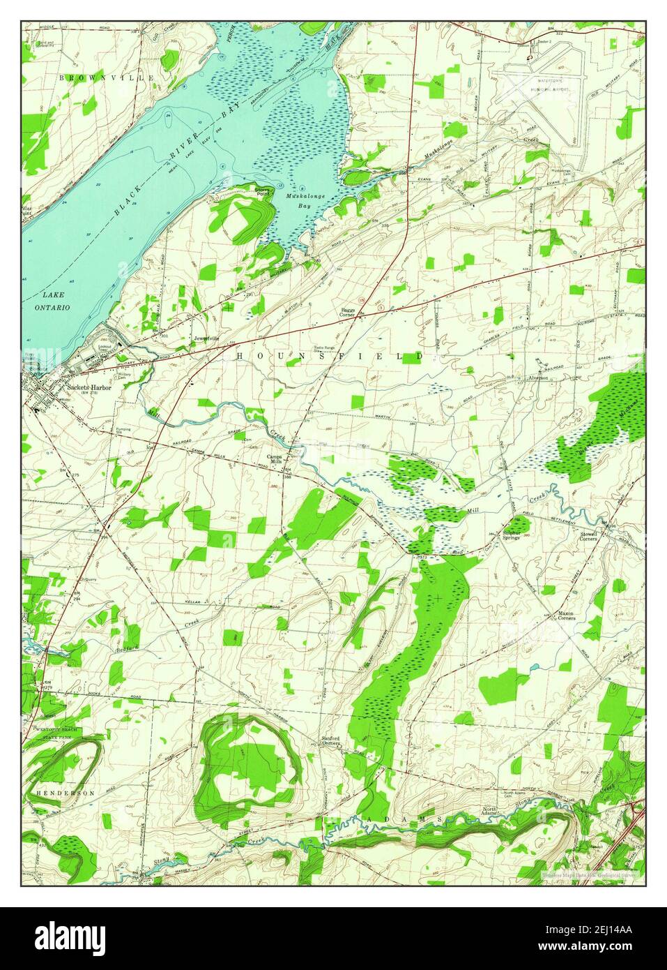 Sackets Harbor, New York, map 1959, 124000, United States of America