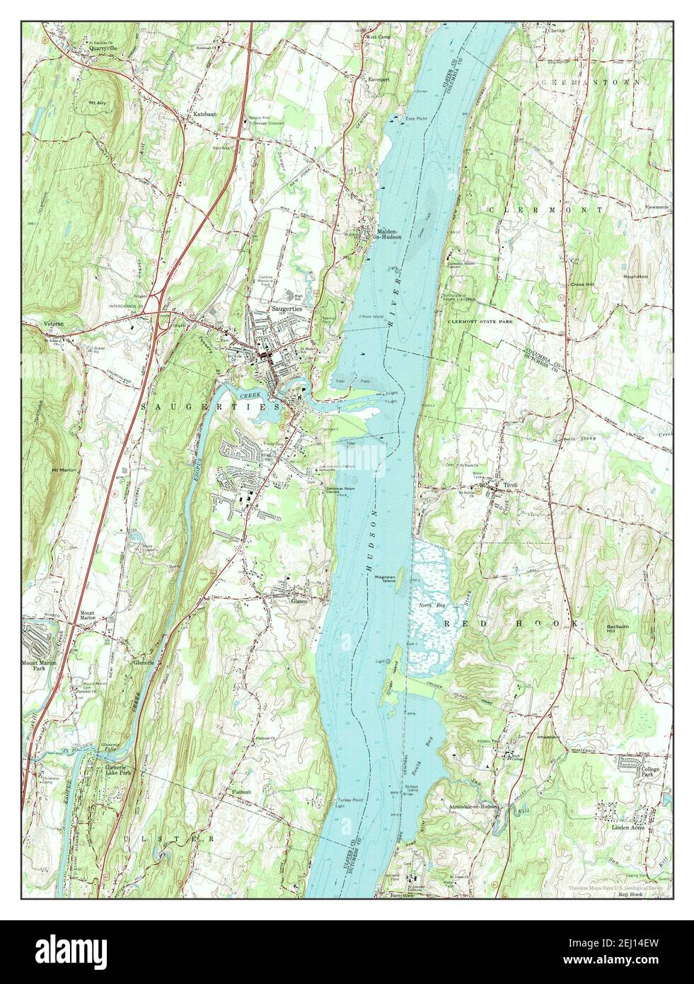 Map Of Saugerties Ny Saugerties New York Map Cut Out Stock Images & Pictures - Alamy