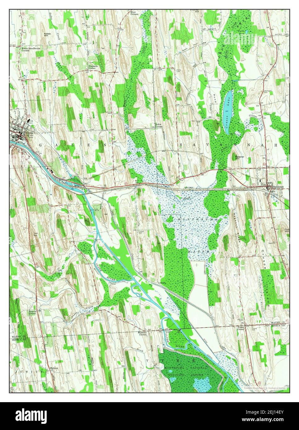 Savannah, New York, map 1953, 124000, United States of America by