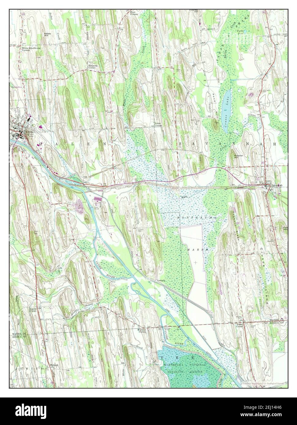 Savannah, New York, map 1953, 124000, United States of America by