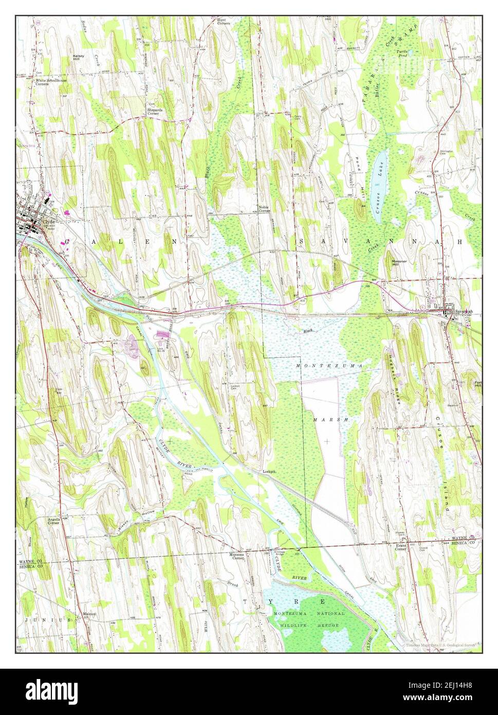 Savannah, New York, map 1953, 124000, United States of America by