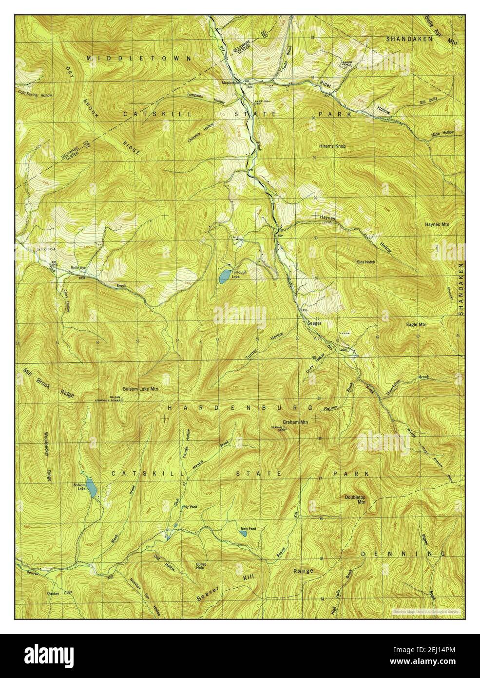 Seager, New York, map 1945, 1:24000, United States of America by Timeless Maps, data U.S. Geological Survey Stock Photo