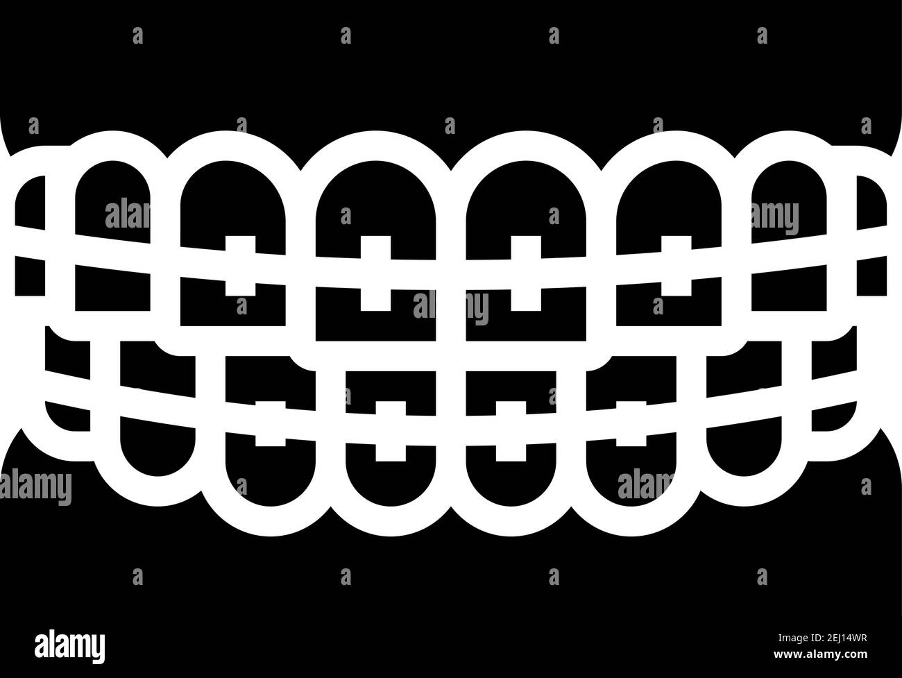 tooth braces glyph icon vector illustration Stock Vector Image & Art ...