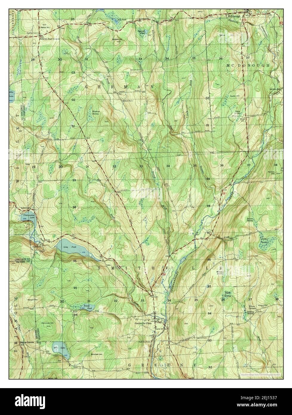 Smithville Flats, New York, map 1950, 125000, United States of America by Timeless Maps, data U