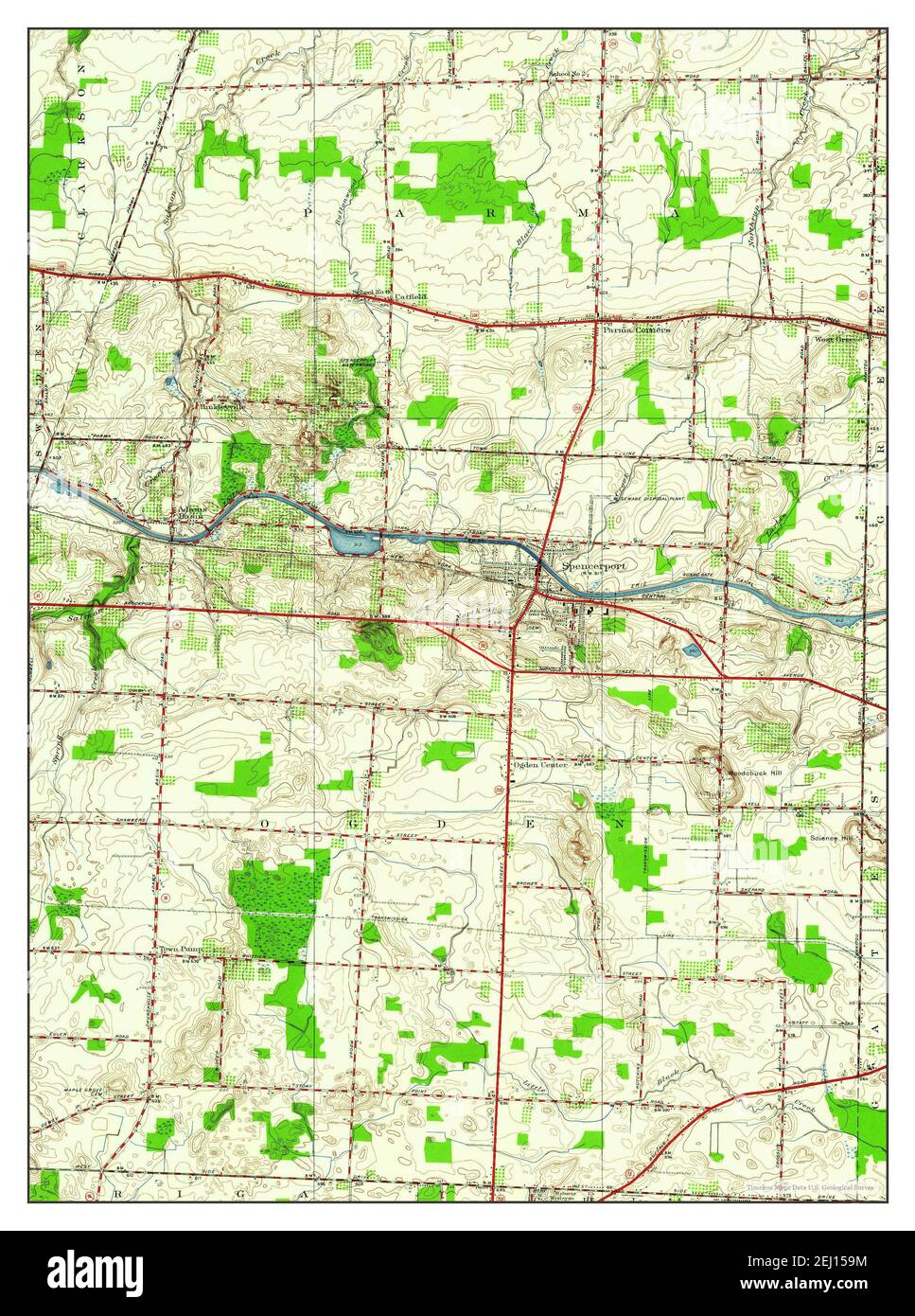 Spencerport, New York, map 1952, 124000, United States of America by