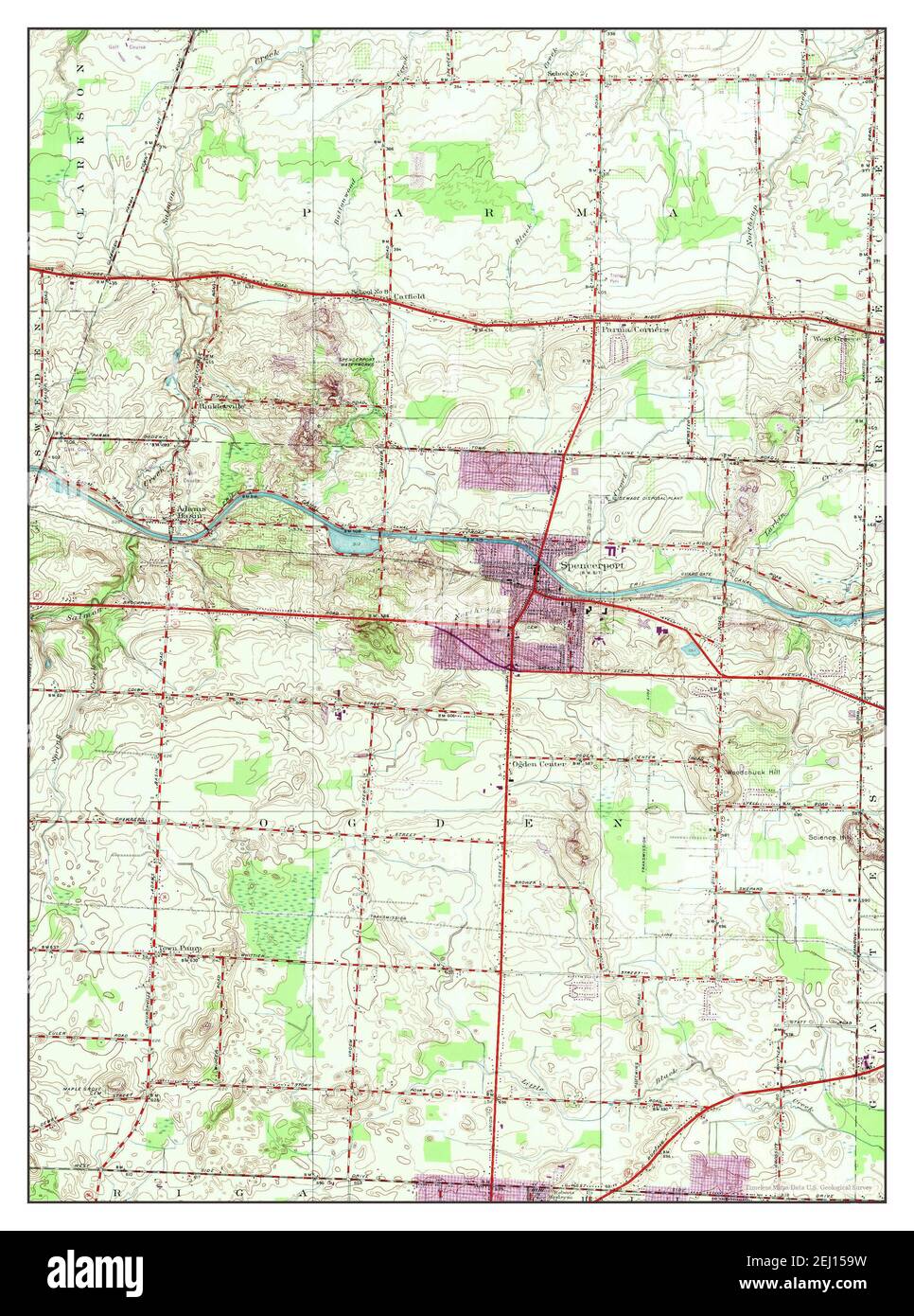 Spencerport, New York, map 1952, 124000, United States of America by