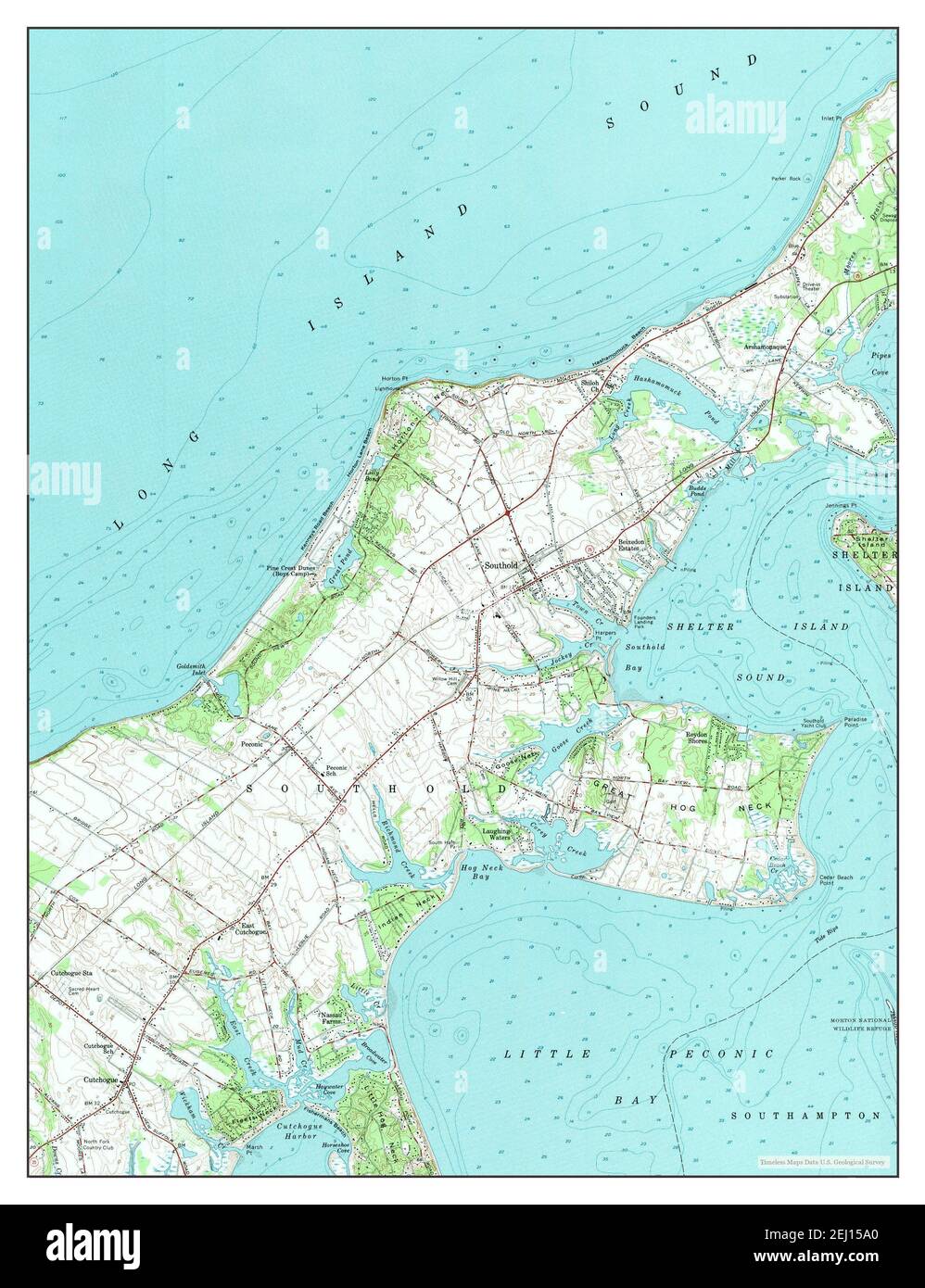 Southold, New York, map 1956, 124000, United States of America by