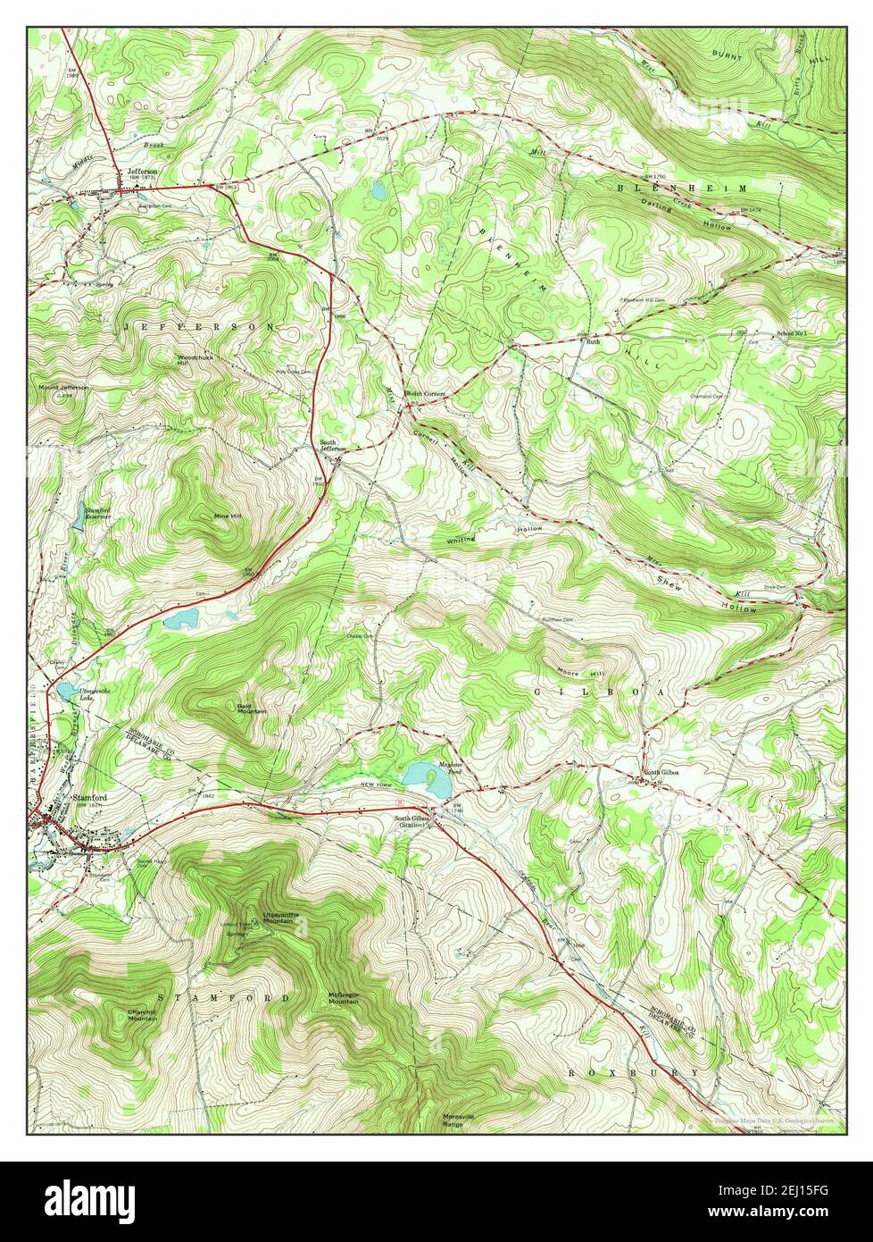 Stamford, New York, map 1945, 124000, United States of America by Timeless Maps, data U.S