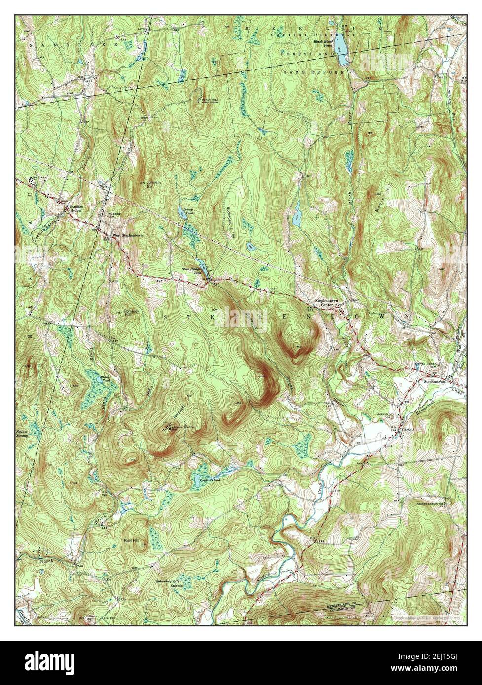 Stephentown Center, New York, map 1945, 124000, United States of
