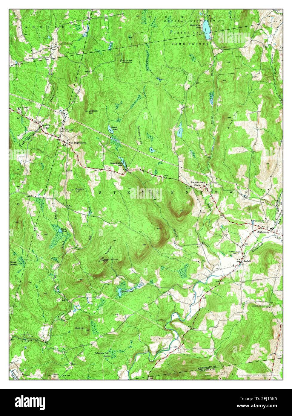 Stephentown Center, New York, map 1945, 124000, United States of America by Timeless Maps, data