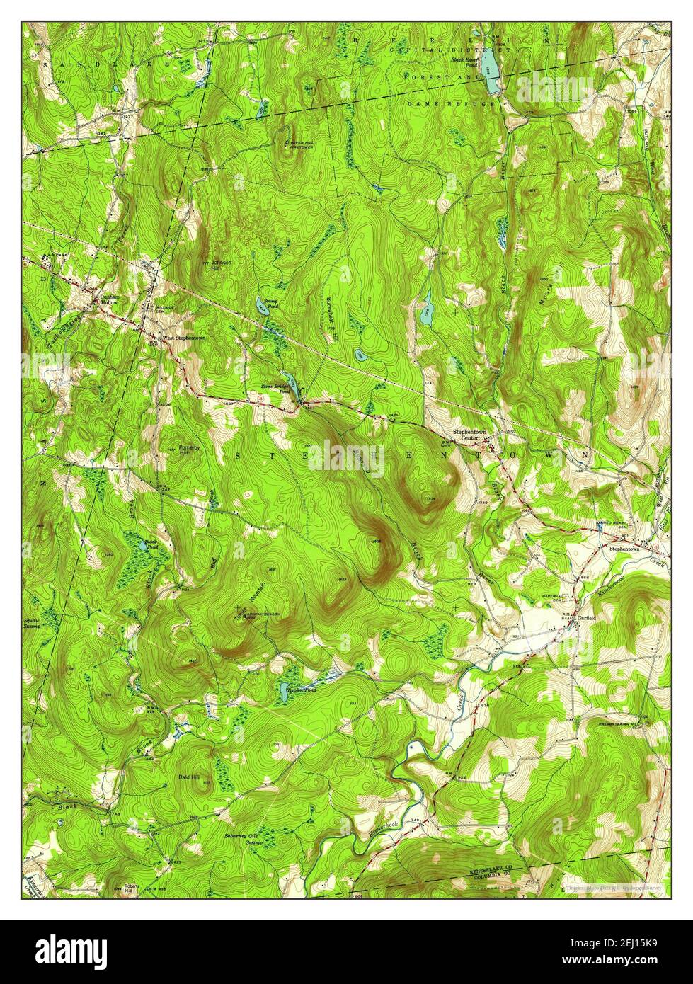 Stephentown Center, New York, map 1945, 124000, United States of