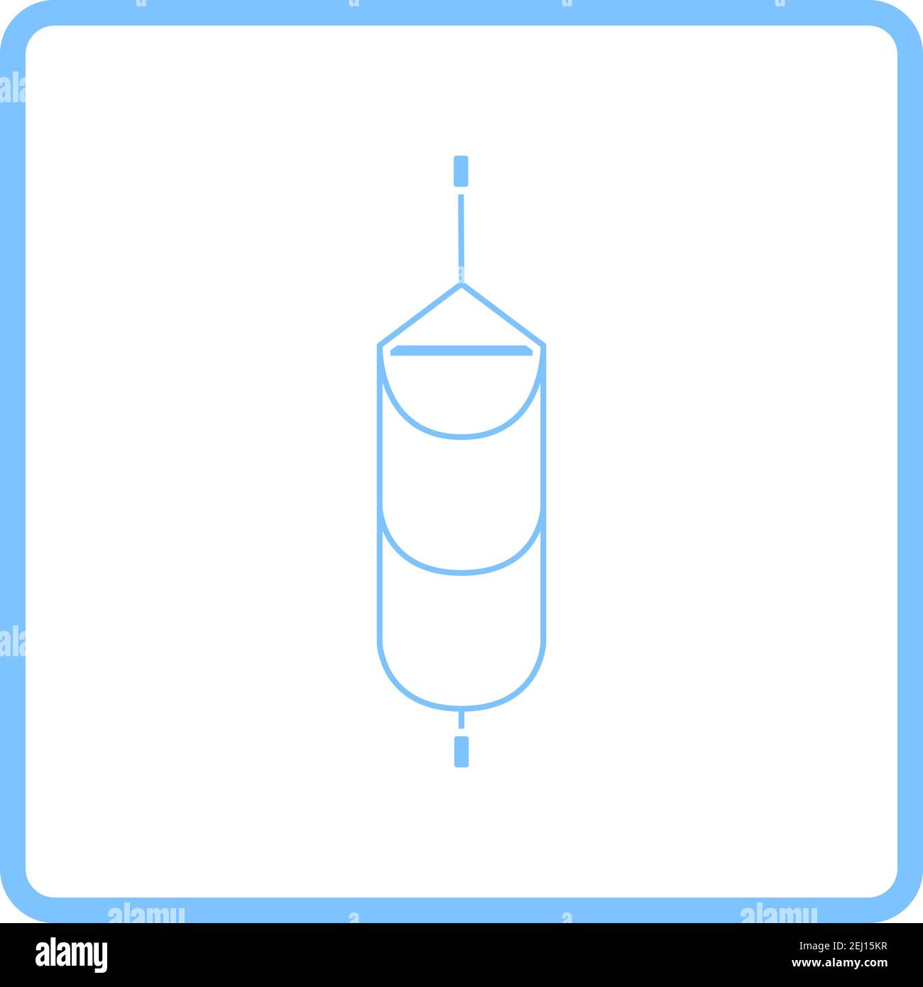 Alpinist Step Ladder Icon. Blue Frame Design. Vector Illustration. Stock Vector