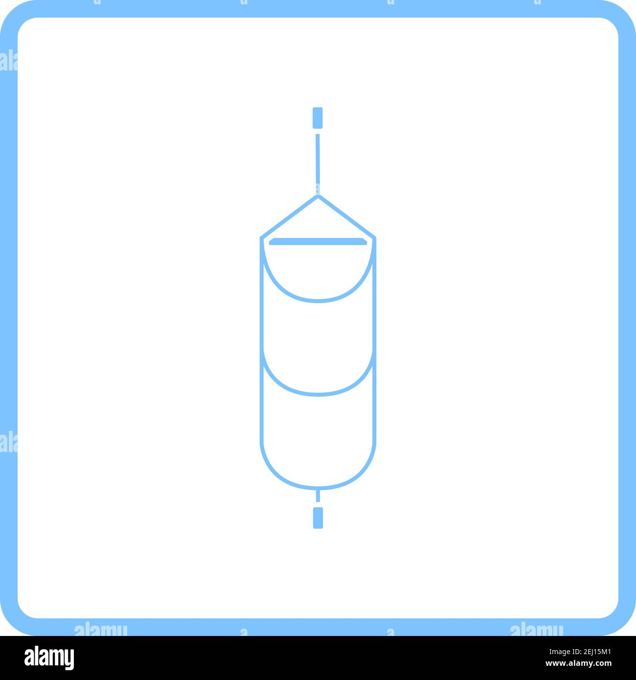 Alpinist Step Ladder Icon. Blue Frame Design. Vector Illustration. Stock Vector