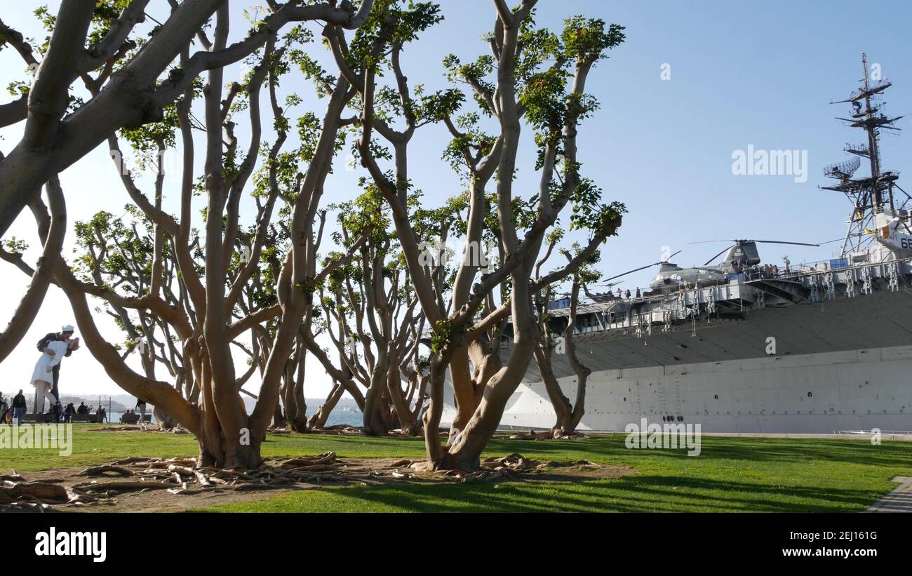 SAN DIEGO, CALIFORNIA USA 23 FEB 2020 Unconditional Surrender Statue
