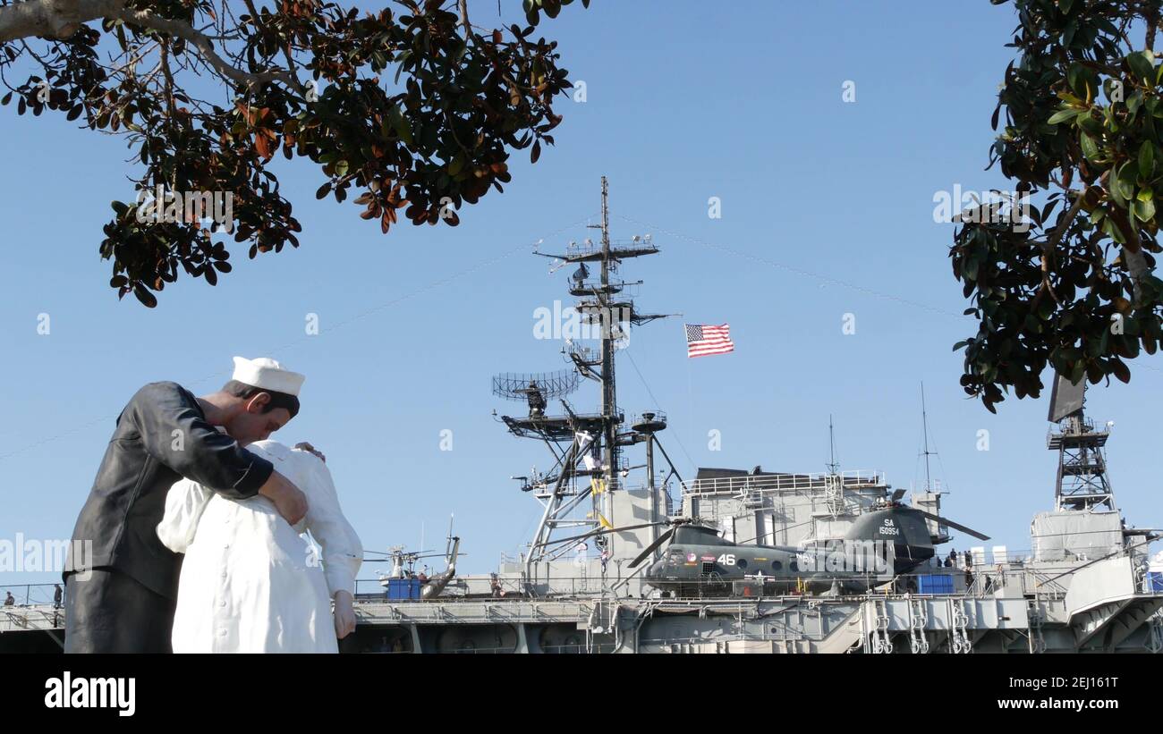 SAN DIEGO, CALIFORNIA USA 23 FEB 2020 Unconditional Surrender Statue