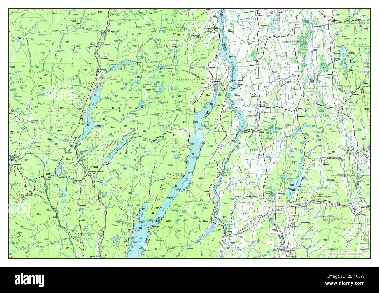 Map of ticonderoga new york Cut Out Stock Images & Pictures Alamy