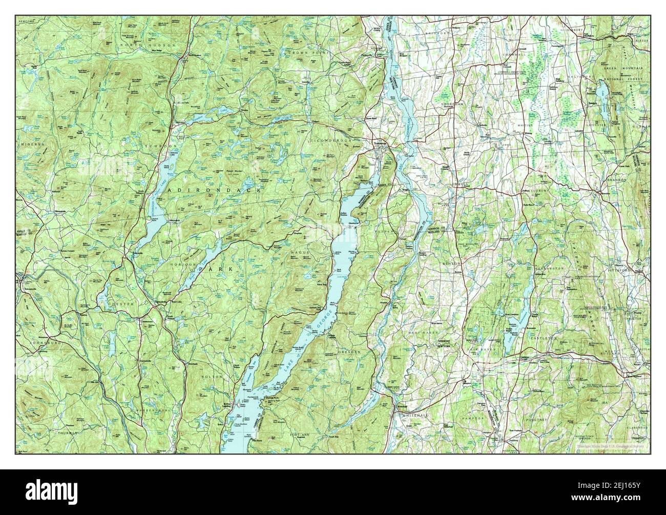 Ticonderoga, New York, map 1989, 1100000, United States of America by