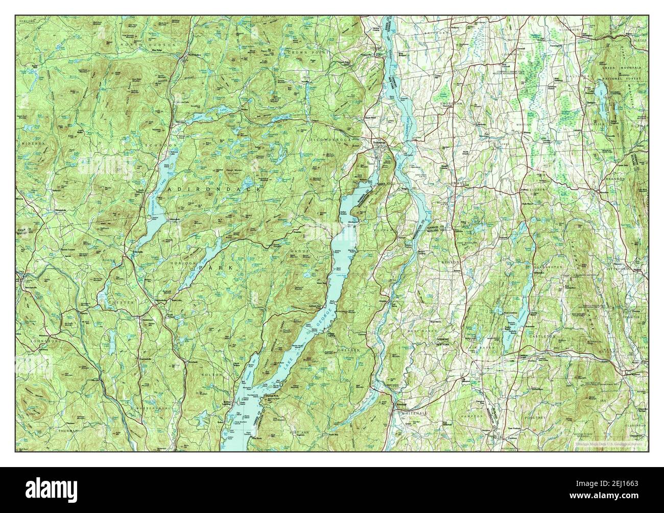 Map of ticonderoga hires stock photography and images Alamy