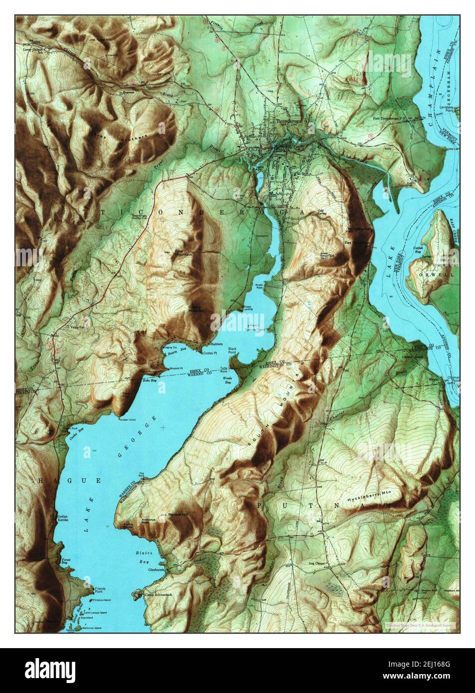 Ticonderoga new york map Cut Out Stock Images & Pictures Alamy