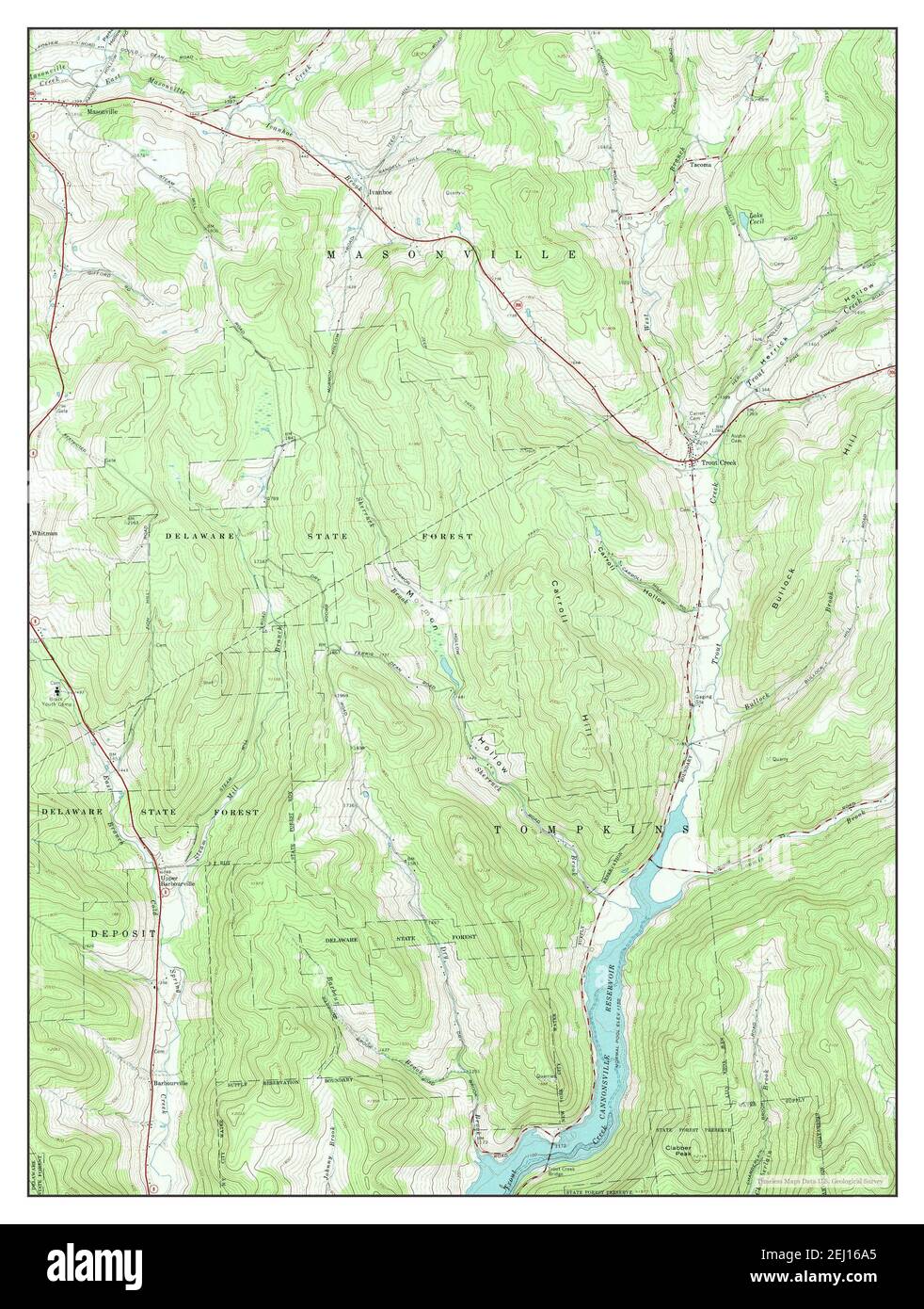 Trout Creek, New York, map 1965, 124000, United States of America by