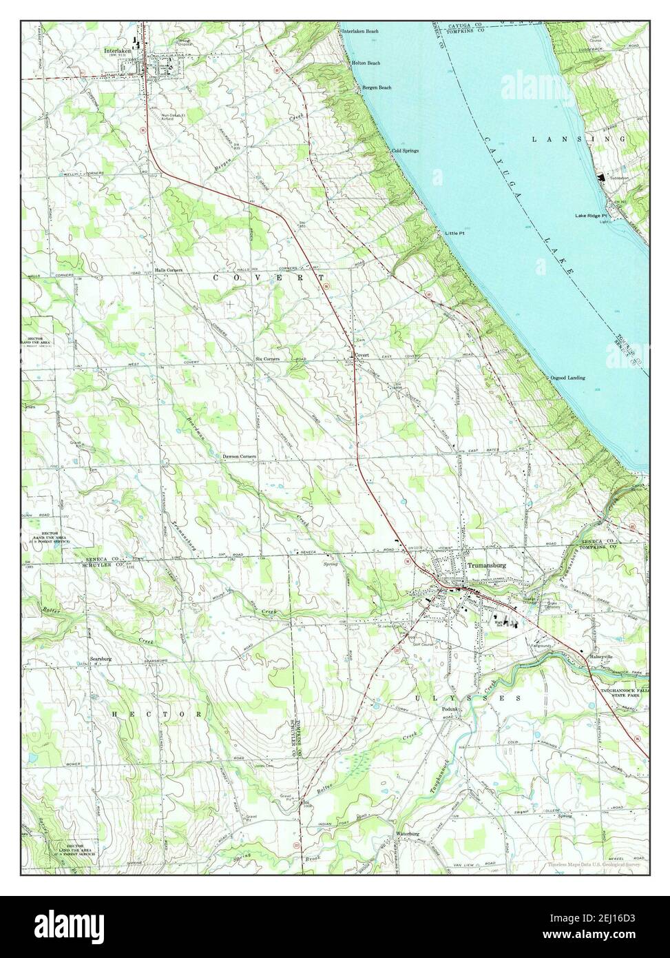 Trumansburg, New York, map 1970, 124000, United States of America by